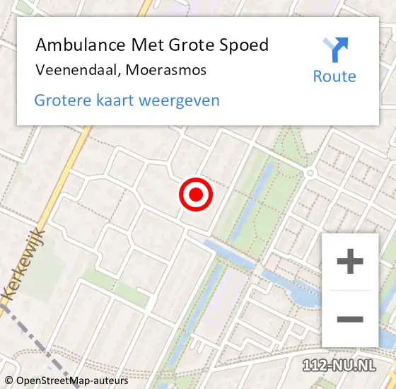 Locatie op kaart van de 112 melding: Ambulance Met Grote Spoed Naar Veenendaal, Moerasmos op 22 juli 2015 09:40