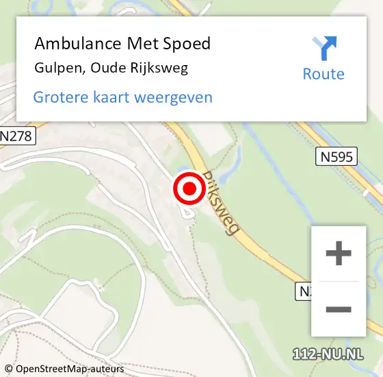 Locatie op kaart van de 112 melding: Ambulance Met Spoed Naar Gulpen, Oude Rijksweg op 22 juli 2015 11:00