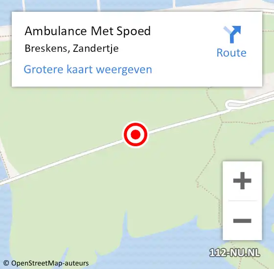 Locatie op kaart van de 112 melding: Ambulance Met Spoed Naar Breskens, Zandertje op 23 juli 2015 06:48