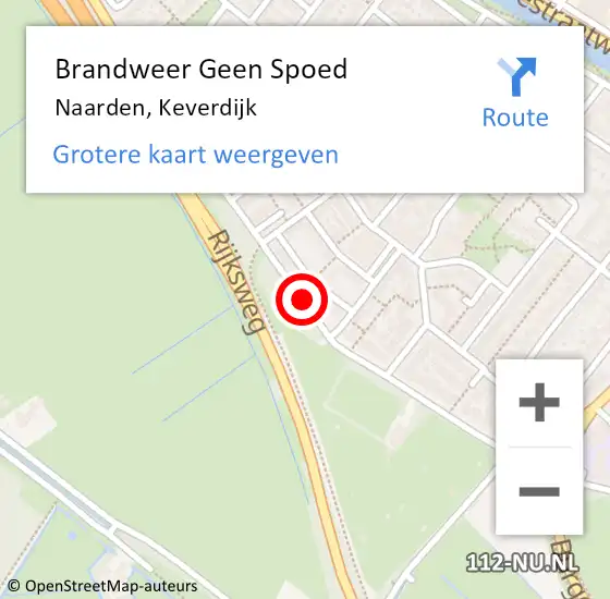 Locatie op kaart van de 112 melding: Brandweer Geen Spoed Naar Naarden, Keverdijk op 23 juli 2015 06:51