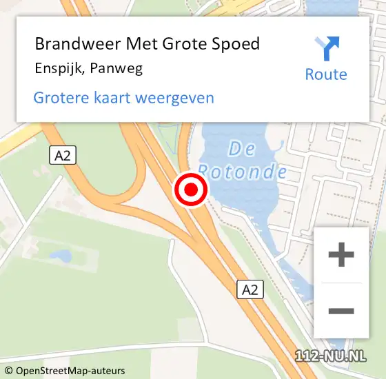 Locatie op kaart van de 112 melding: Brandweer Met Grote Spoed Naar Enspijk, Panweg op 23 juli 2015 20:58