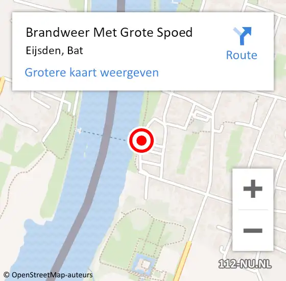 Locatie op kaart van de 112 melding: Brandweer Met Grote Spoed Naar Eijsden, Bat op 24 juli 2015 03:11