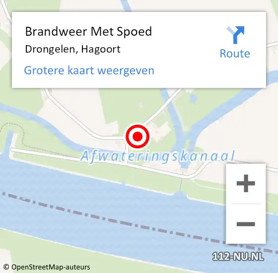 Locatie op kaart van de 112 melding: Brandweer Met Spoed Naar Drongelen, Hagoort op 24 juli 2015 07:04