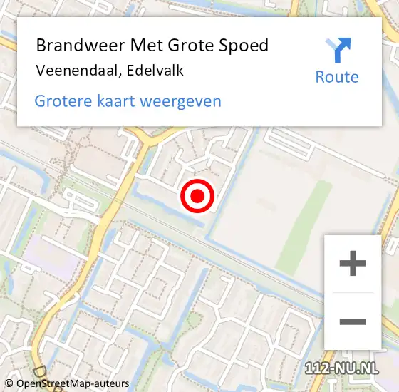 Locatie op kaart van de 112 melding: Brandweer Met Grote Spoed Naar Veenendaal, Edelvalk op 15 november 2013 04:26