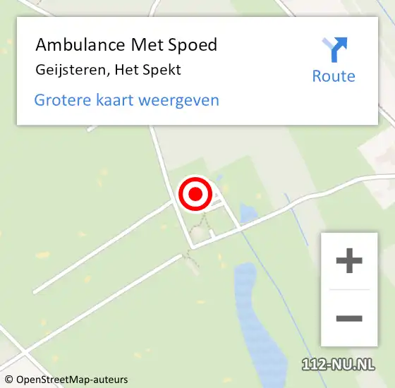 Locatie op kaart van de 112 melding: Ambulance Met Spoed Naar Geijsteren, Het Spekt op 24 juli 2015 12:30