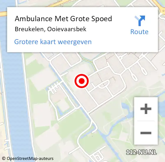 Locatie op kaart van de 112 melding: Ambulance Met Grote Spoed Naar Breukelen, Ooievaarsbek op 25 juli 2015 07:12