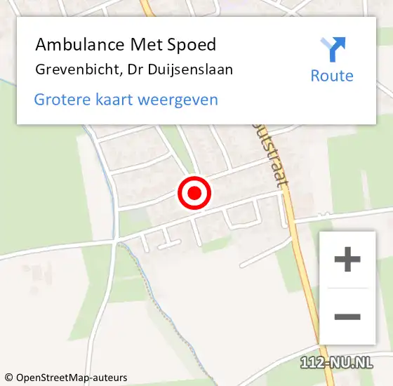 Locatie op kaart van de 112 melding: Ambulance Met Spoed Naar Grevenbicht, Dr Duijsenslaan op 15 november 2013 08:43