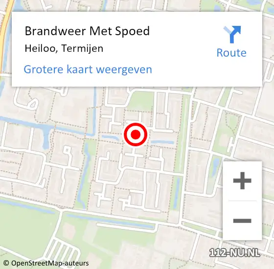 Locatie op kaart van de 112 melding: Brandweer Met Spoed Naar Heiloo, Termijen op 25 juli 2015 13:53