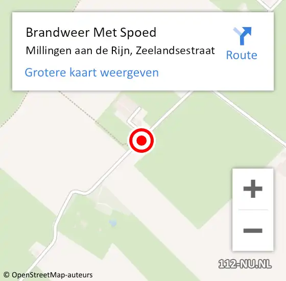 Locatie op kaart van de 112 melding: Brandweer Met Spoed Naar Millingen, Zeelandsestraat op 25 juli 2015 15:15