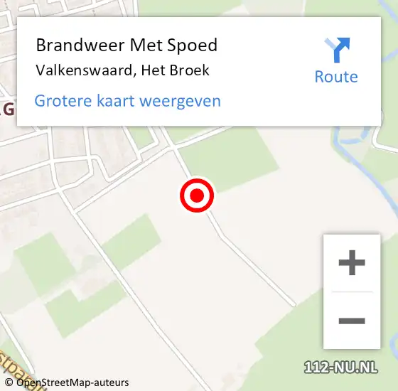 Locatie op kaart van de 112 melding: Brandweer Met Spoed Naar Valkenswaard, Het Broek op 25 juli 2015 15:43