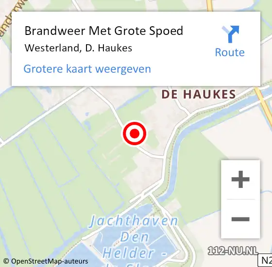 Locatie op kaart van de 112 melding: Brandweer Met Grote Spoed Naar Westerland, D. Haukes op 25 juli 2015 15:56