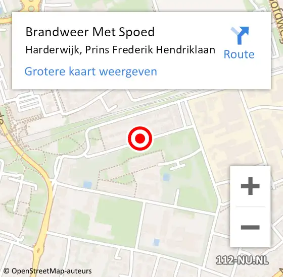 Locatie op kaart van de 112 melding: Brandweer Met Spoed Naar Harderwijk, Prins Frederik Hendriklaan op 25 juli 2015 16:02