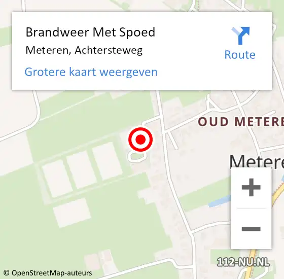 Locatie op kaart van de 112 melding: Brandweer Met Spoed Naar Meteren, Achtersteweg op 25 juli 2015 16:41