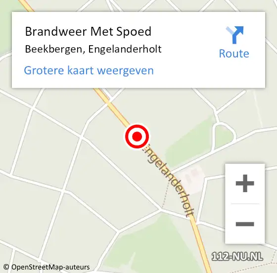 Locatie op kaart van de 112 melding: Brandweer Met Spoed Naar Beekbergen, Engelanderholt op 25 juli 2015 16:43