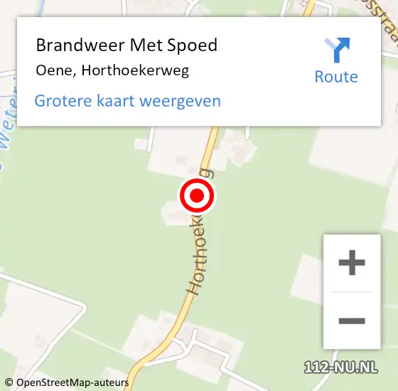 Locatie op kaart van de 112 melding: Brandweer Met Spoed Naar Oene, Horthoekerweg op 25 juli 2015 16:53