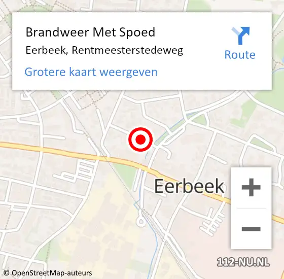 Locatie op kaart van de 112 melding: Brandweer Met Spoed Naar Eerbeek, Rentmeesterstedeweg op 25 juli 2015 17:02