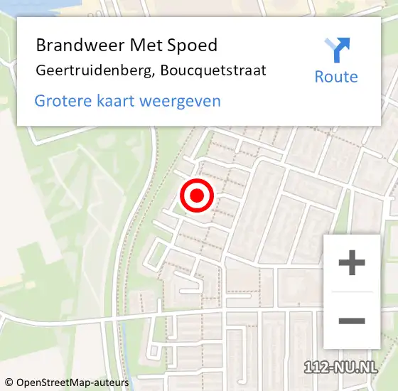 Locatie op kaart van de 112 melding: Brandweer Met Spoed Naar Geertruidenberg, Boucquetstraat op 25 juli 2015 17:51