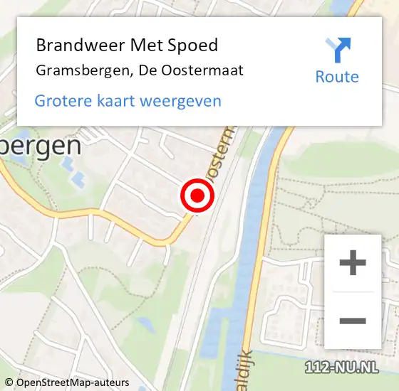 Locatie op kaart van de 112 melding: Brandweer Met Spoed Naar Gramsbergen, De Oostermaat op 25 juli 2015 18:07