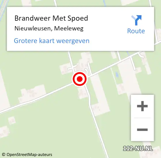 Locatie op kaart van de 112 melding: Brandweer Met Spoed Naar Nieuwleusen, Meeleweg op 25 juli 2015 18:09