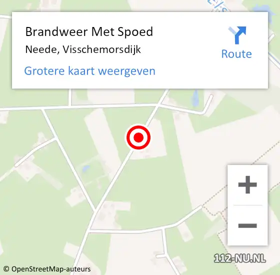 Locatie op kaart van de 112 melding: Brandweer Met Spoed Naar Neede, Visschemorsdijk op 25 juli 2015 18:31