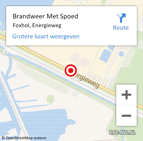 Locatie op kaart van de 112 melding: Brandweer Met Spoed Naar Foxhol, Energieweg op 25 juli 2015 18:46