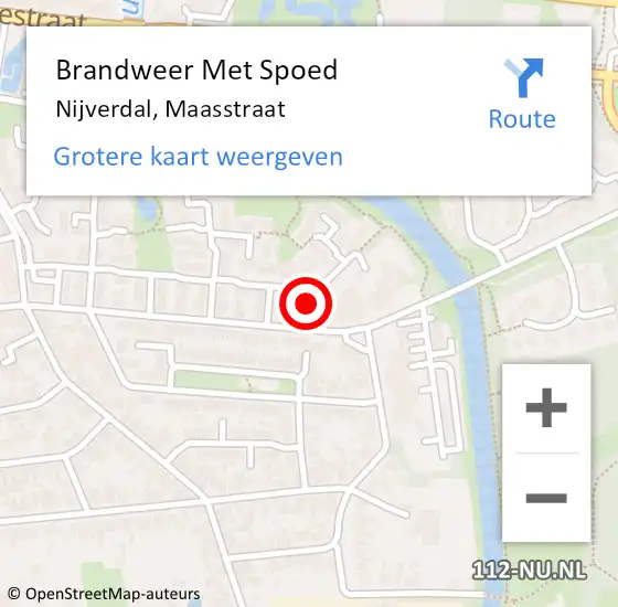 Locatie op kaart van de 112 melding: Brandweer Met Spoed Naar Nijverdal, Maasstraat op 25 juli 2015 20:29