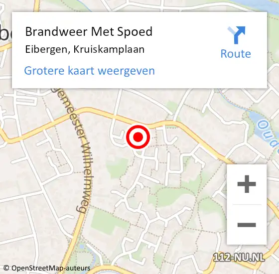 Locatie op kaart van de 112 melding: Brandweer Met Spoed Naar Eibergen, Kruiskamplaan op 25 juli 2015 20:40