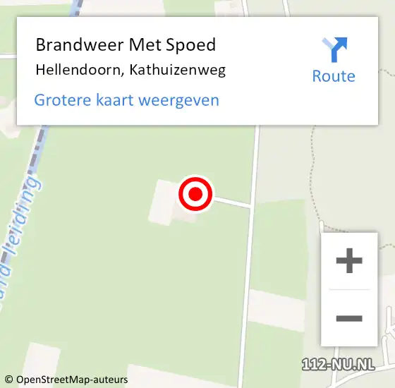 Locatie op kaart van de 112 melding: Brandweer Met Spoed Naar Hellendoorn, Kathuizenweg op 26 juli 2015 10:52