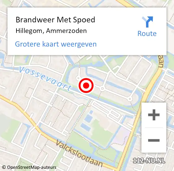 Locatie op kaart van de 112 melding: Brandweer Met Spoed Naar Hillegom, Ammerzoden op 26 juli 2015 11:46