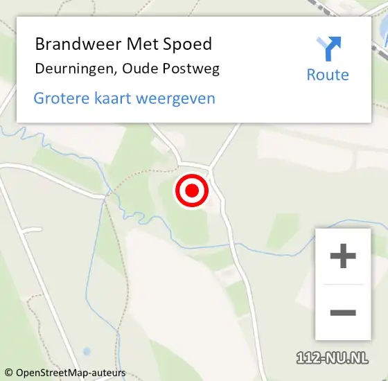 Locatie op kaart van de 112 melding: Brandweer Met Spoed Naar Deurningen, Oude Postweg op 26 juli 2015 13:29