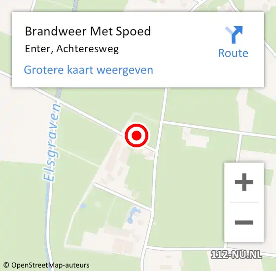 Locatie op kaart van de 112 melding: Brandweer Met Spoed Naar Enter, Achteresweg op 26 juli 2015 18:14