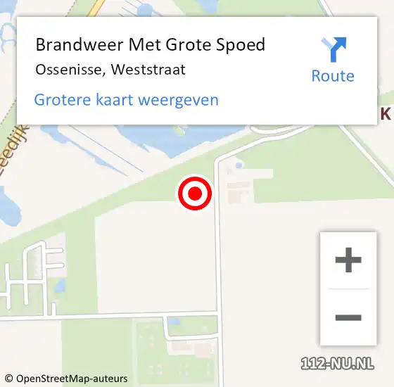 Locatie op kaart van de 112 melding: Brandweer Met Grote Spoed Naar Ossenisse, Weststraat op 26 juli 2015 21:26