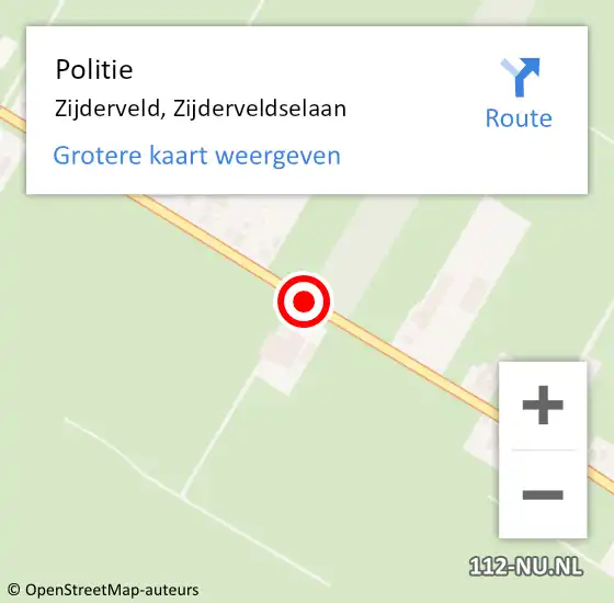 Locatie op kaart van de 112 melding: Politie Zijderveld, Zijderveldselaan op 26 juli 2015 22:20
