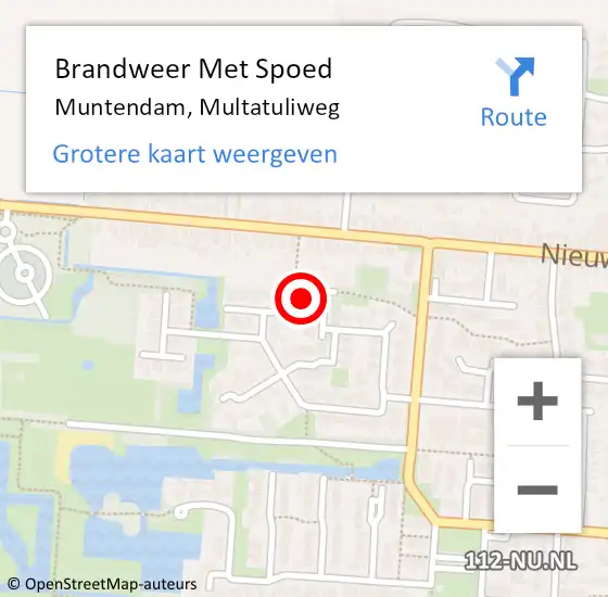 Locatie op kaart van de 112 melding: Brandweer Met Spoed Naar Muntendam, Multatuliweg op 26 juli 2015 23:02