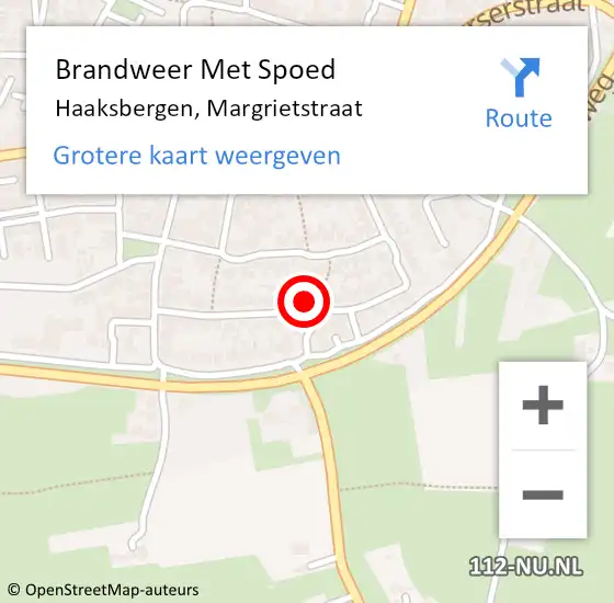 Locatie op kaart van de 112 melding: Brandweer Met Spoed Naar Haaksbergen, Margrietstraat op 27 juli 2015 05:30