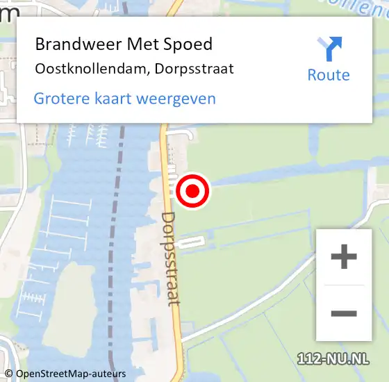 Locatie op kaart van de 112 melding: Brandweer Met Spoed Naar Oostknollendam, Dorpsstraat op 28 juli 2015 19:00
