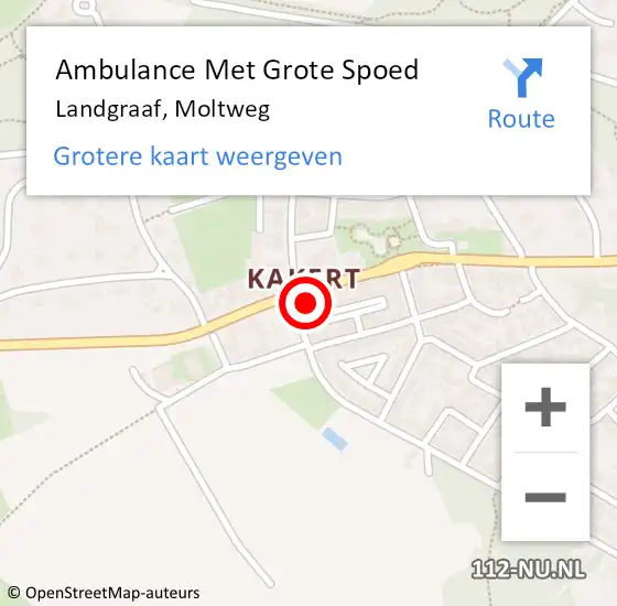 Locatie op kaart van de 112 melding: Ambulance Met Grote Spoed Naar Landgraaf, Moltweg op 29 juli 2015 15:01