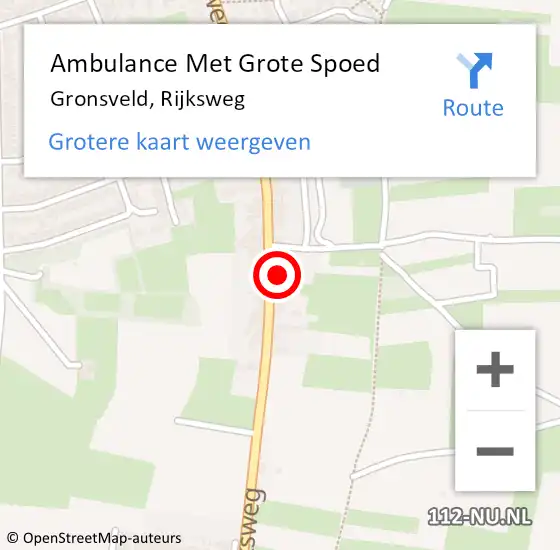 Locatie op kaart van de 112 melding: Ambulance Met Grote Spoed Naar Gronsveld, Rijksweg op 15 november 2013 17:06