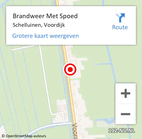 Locatie op kaart van de 112 melding: Brandweer Met Spoed Naar Schelluinen, Voordijk op 30 juli 2015 09:09