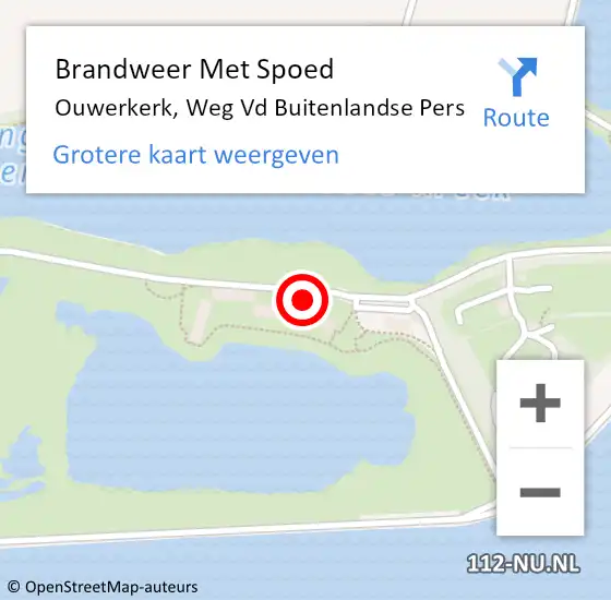 Locatie op kaart van de 112 melding: Brandweer Met Spoed Naar Ouwerkerk, Weg Vd Buitenlandse Pers op 30 juli 2015 10:41