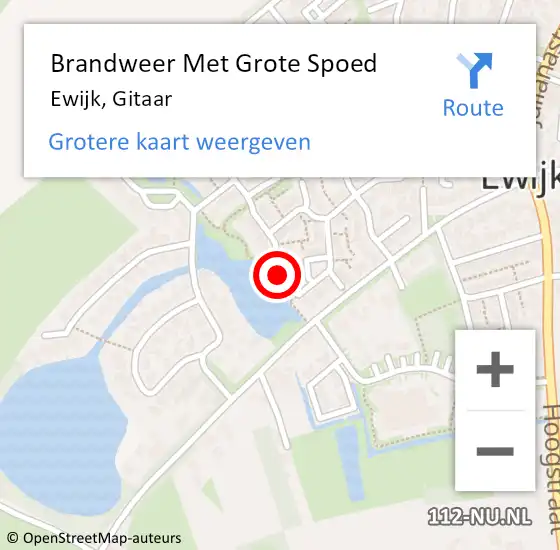 Locatie op kaart van de 112 melding: Brandweer Met Grote Spoed Naar Ewijk, Gitaar op 15 november 2013 17:56