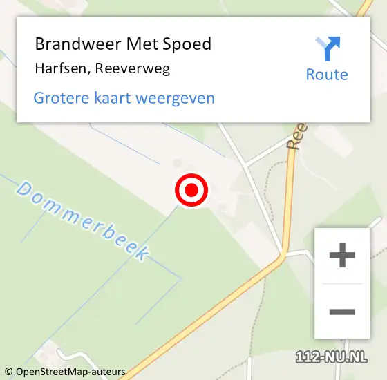 Locatie op kaart van de 112 melding: Brandweer Met Spoed Naar Harfsen, Reeverweg op 30 juli 2015 19:55