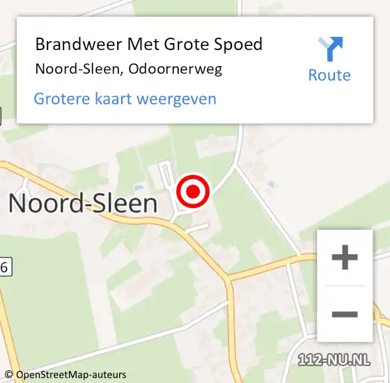 Locatie op kaart van de 112 melding: Brandweer Met Grote Spoed Naar Noord-Sleen, Odoornerweg op 31 juli 2015 19:53