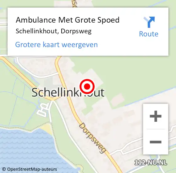 Locatie op kaart van de 112 melding: Ambulance Met Grote Spoed Naar Schellinkhout, Dorpsweg op 31 juli 2015 23:55