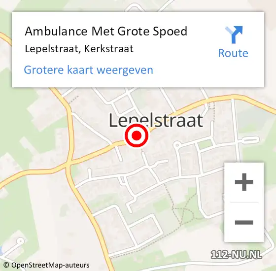 Locatie op kaart van de 112 melding: Ambulance Met Grote Spoed Naar Lepelstraat, Kerkstraat op 1 augustus 2015 02:32