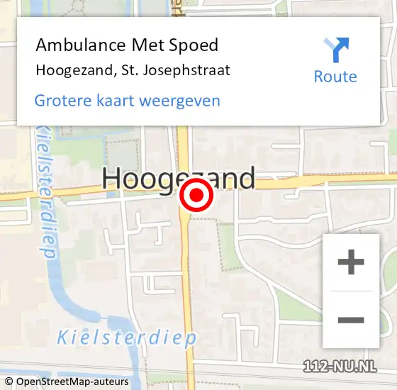 Locatie op kaart van de 112 melding: Ambulance Met Spoed Naar Hoogezand, Faunaberg op 1 augustus 2015 10:46