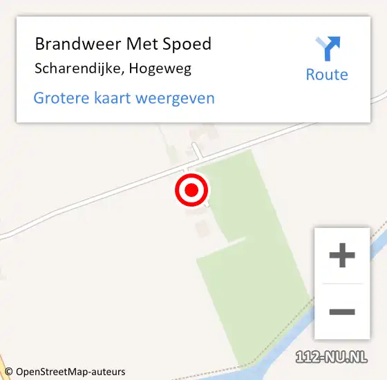 Locatie op kaart van de 112 melding: Brandweer Met Spoed Naar Scharendijke, Hogeweg op 1 augustus 2015 13:53