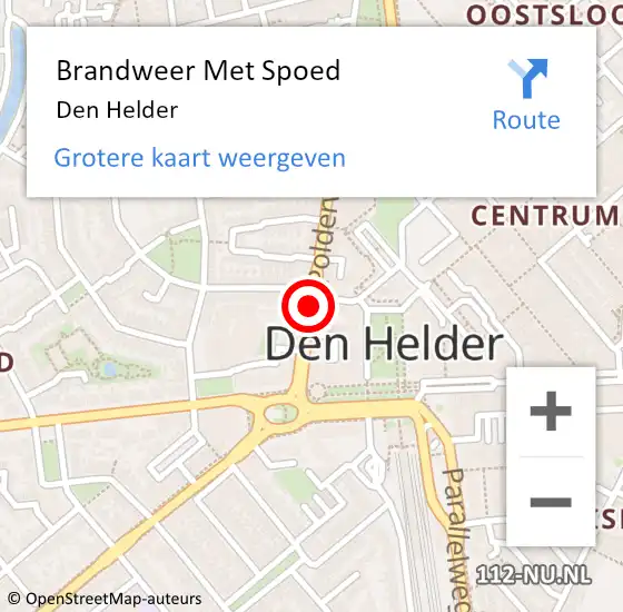 Locatie op kaart van de 112 melding: Brandweer Met Spoed Naar Den Helder op 1 augustus 2015 17:57