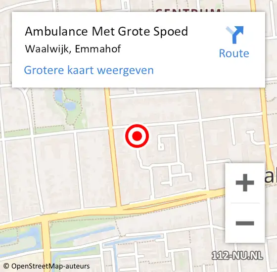 Locatie op kaart van de 112 melding: Ambulance Met Grote Spoed Naar Waalwijk, Emmahof op 1 augustus 2015 21:16