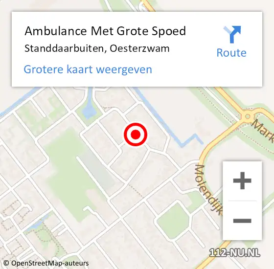 Locatie op kaart van de 112 melding: Ambulance Met Grote Spoed Naar Standdaarbuiten, Oesterzwam op 1 augustus 2015 22:14